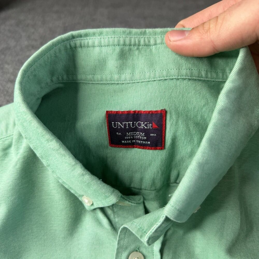 Lot of 2 UNTUCKit Shirt Mens Medium Red Green Long Sleeve Button Up Bundle - Picture 8 of 15